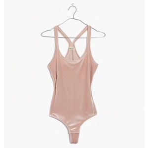 NEW Madewell Velvet Racerback Bodysuit